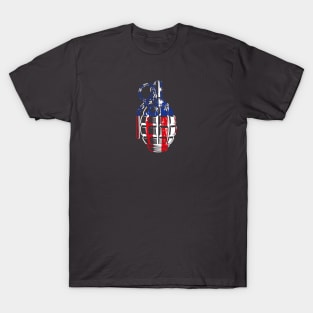 Handgranade with USA Flag T-Shirt